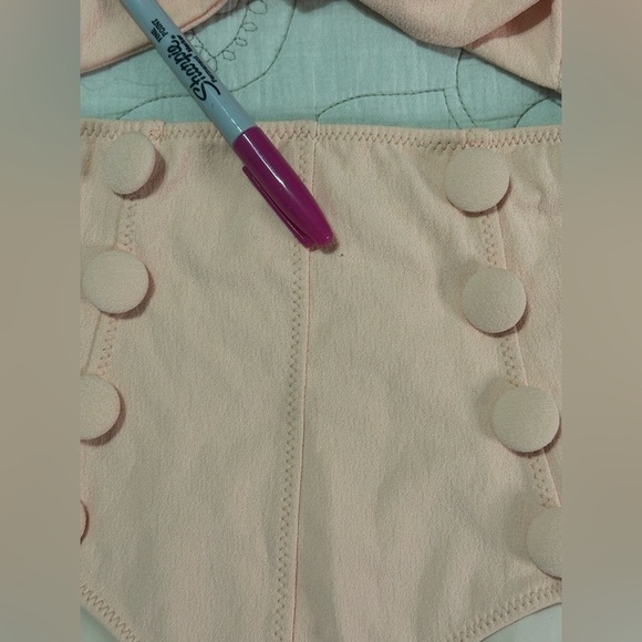 NEW Lisa Marie Fernandez Poppy High Waist 2 Piece Bikini Coral Crepe Sz 3 US 6-8 - Picture 3 of 10